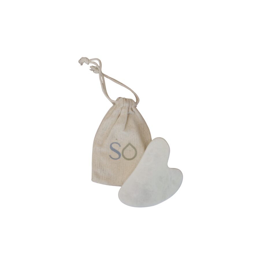 SkinDrop White Jade Gua Sha Stone